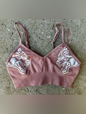 Darc Sport She Dual Seamless Everson Bra Dusty Pink Sz S No Pads Athletic Gym